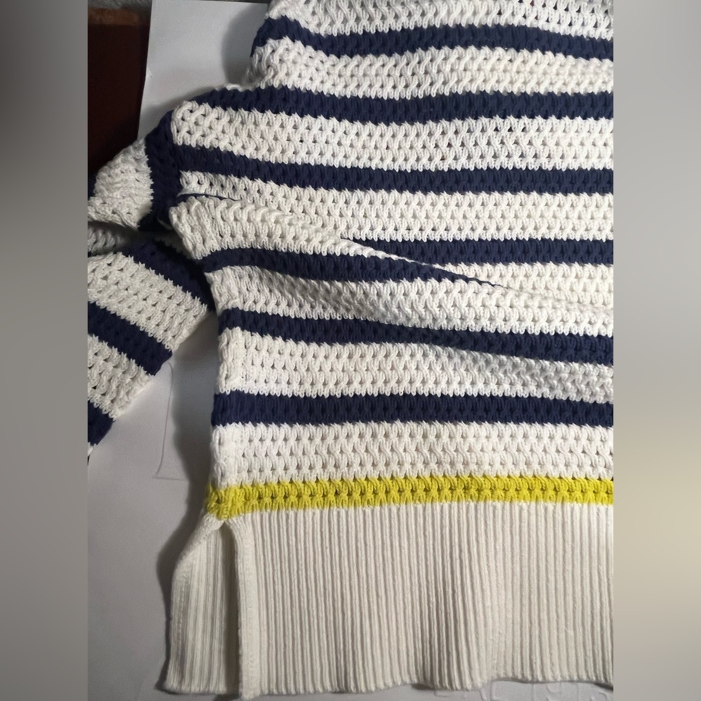 KERRI ROSENTHAL 😊 Cream and Navy Knit with Yellow Smiley NWT size Medium 😊😊😊😊😊 - Picture 8 of 11